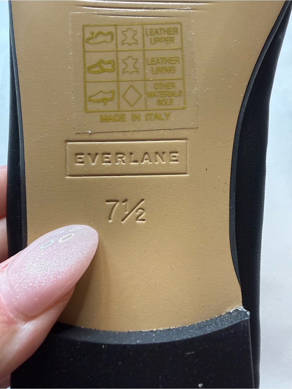 Everlane Black Leather The Day Ballet Flats with Bow - Picture 8 of 11